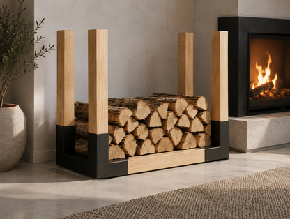 Connecteur pour rangement de bois