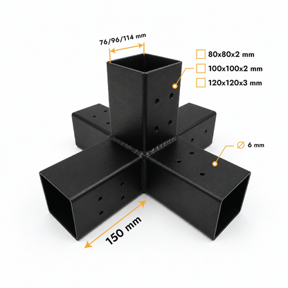 Connecteur pour poutres double X