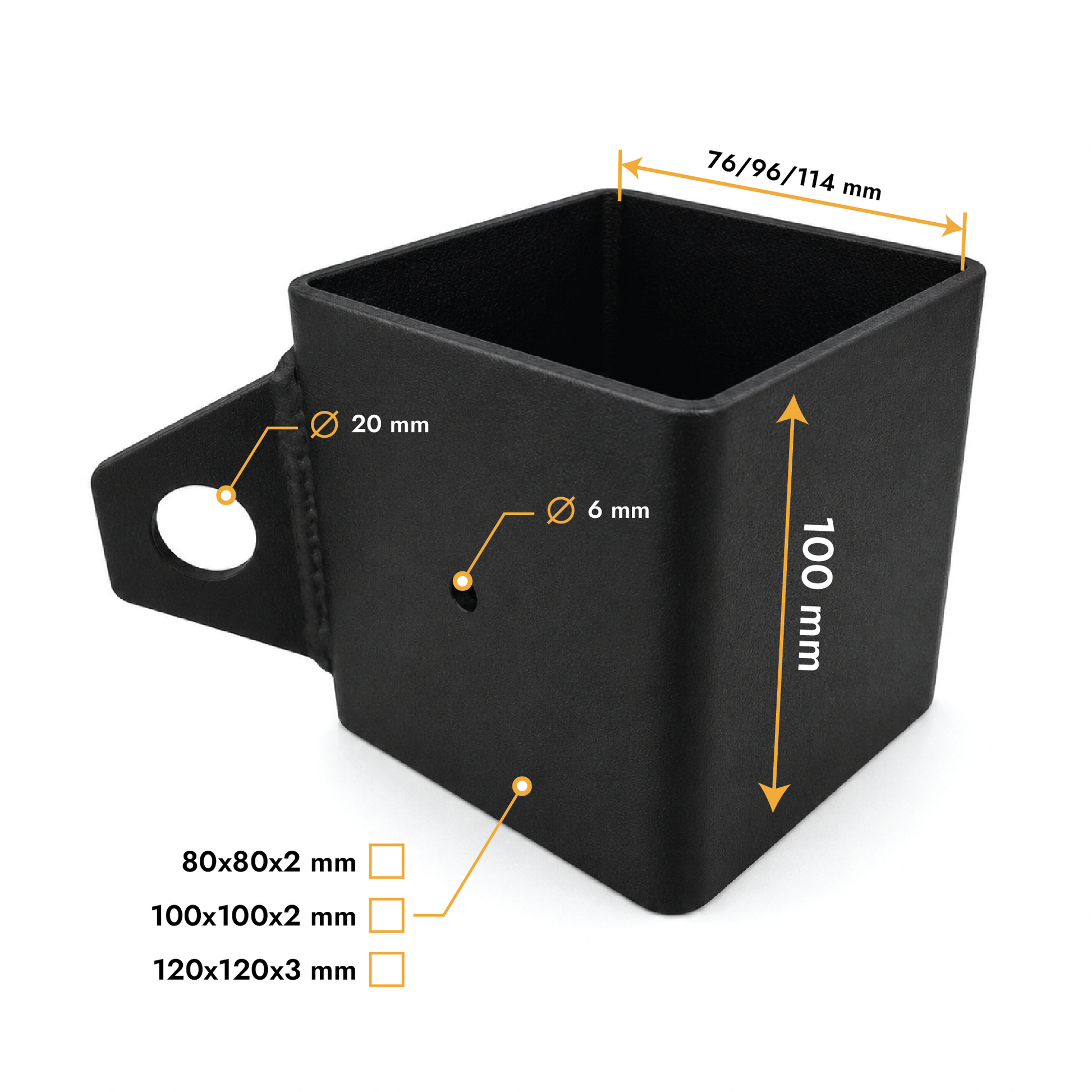 Connecteur de poteau à œillet
