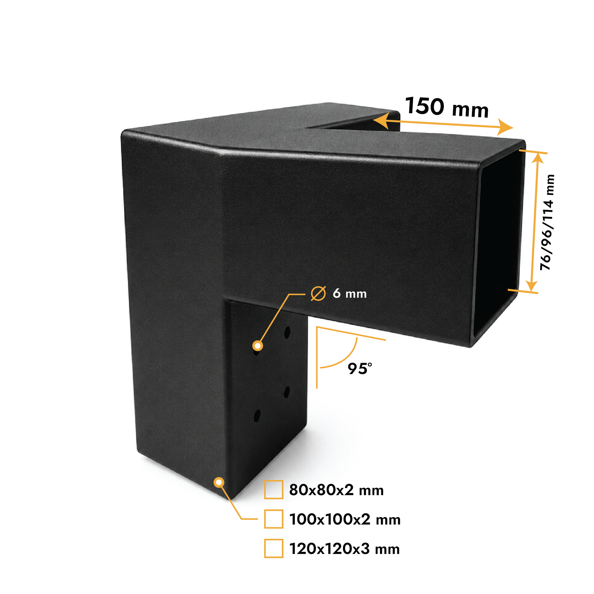 Connecteur pour poutres Y 95°