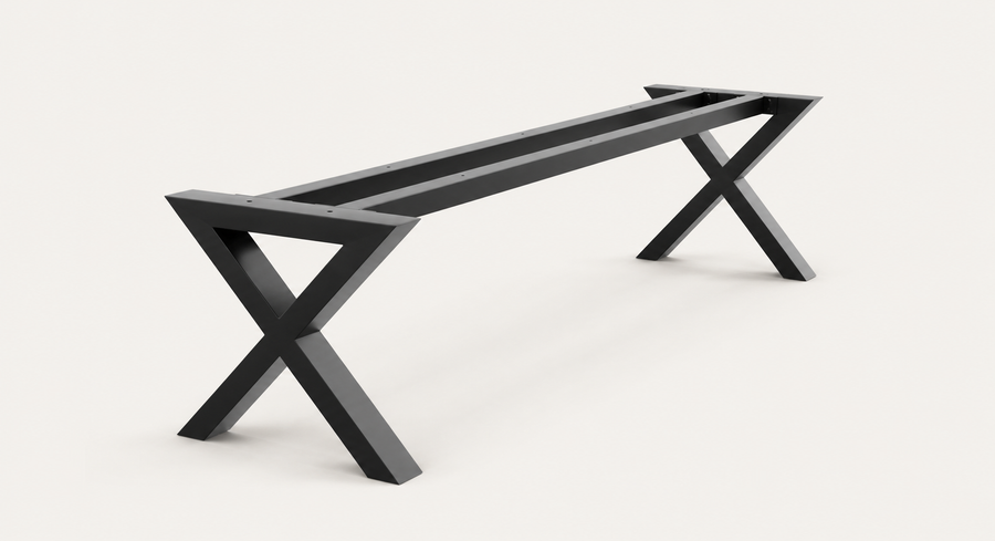 Pieds de banc métalliques