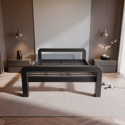 Lit en métal Ryka Round version ouverte profilé 120 x 120 mm