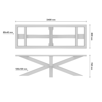 Piètement de table en métal Acamar Frame Extreme