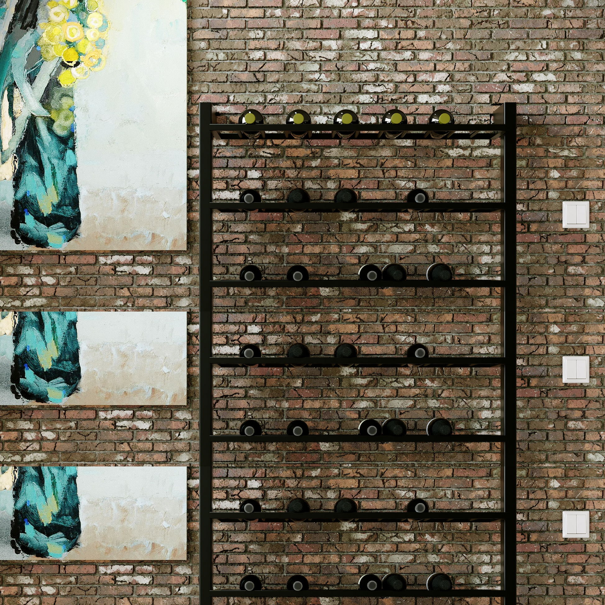 Regál Na Víno - Canary - 90x100x30 cm