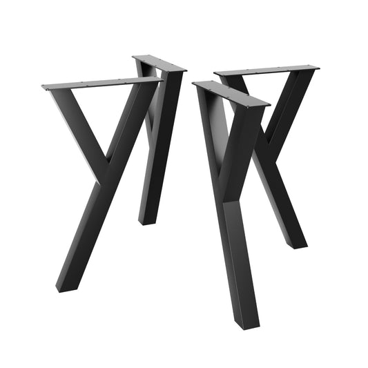 Lot de 4 pieds de table en métal Lucida