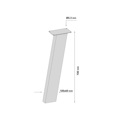 Stolové nohy Melmak Extreme - 72 cm