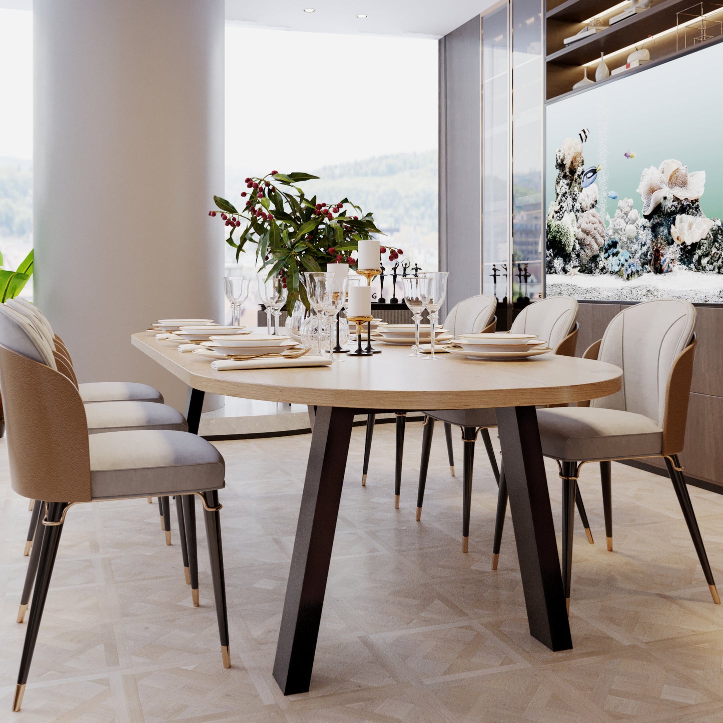 Stolová noha Thusia Extreme - 180x80x72 cm