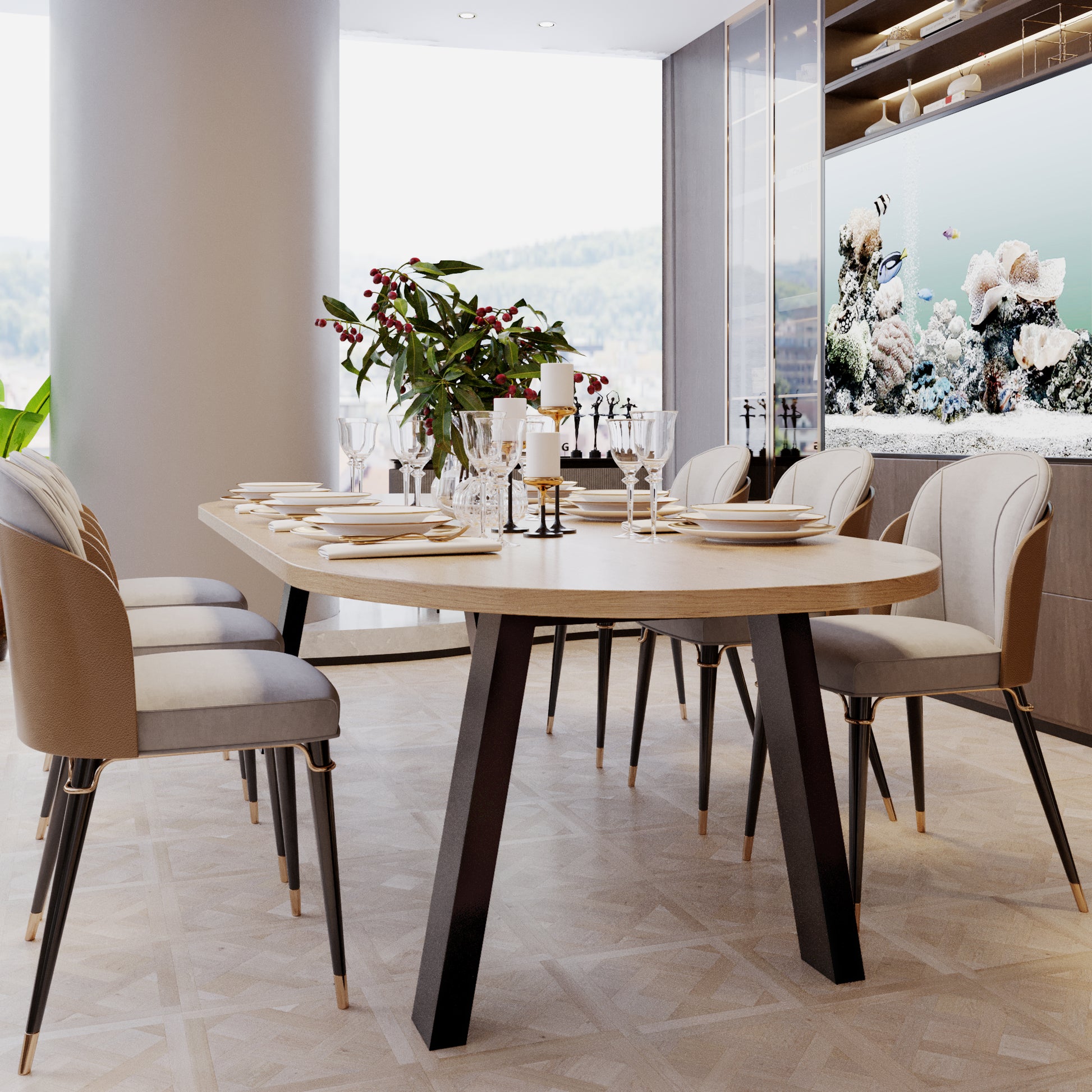 Stolová noha Thusia Extreme - 180x80x72 cm